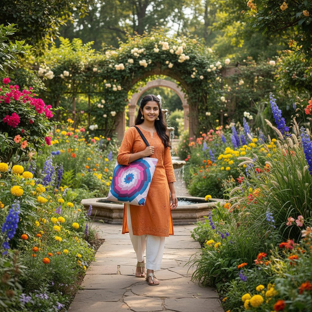 Polar Vortex Kaleidoscope Tote Bag - Image 1