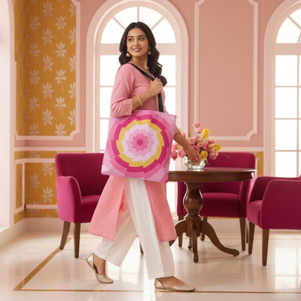 Raspberry Ripple Vortex Tote Bag