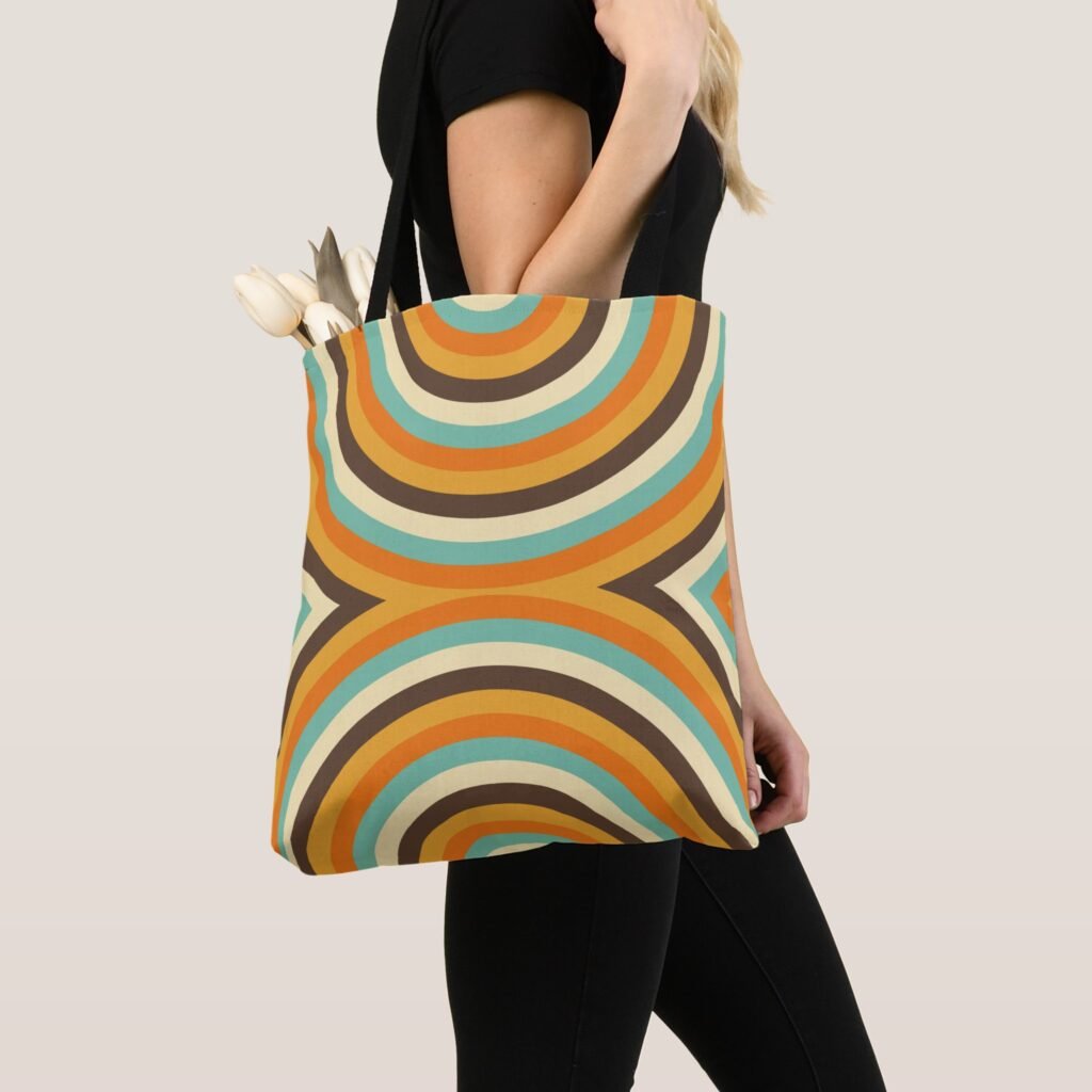 Amber Arcs Tote Bag
