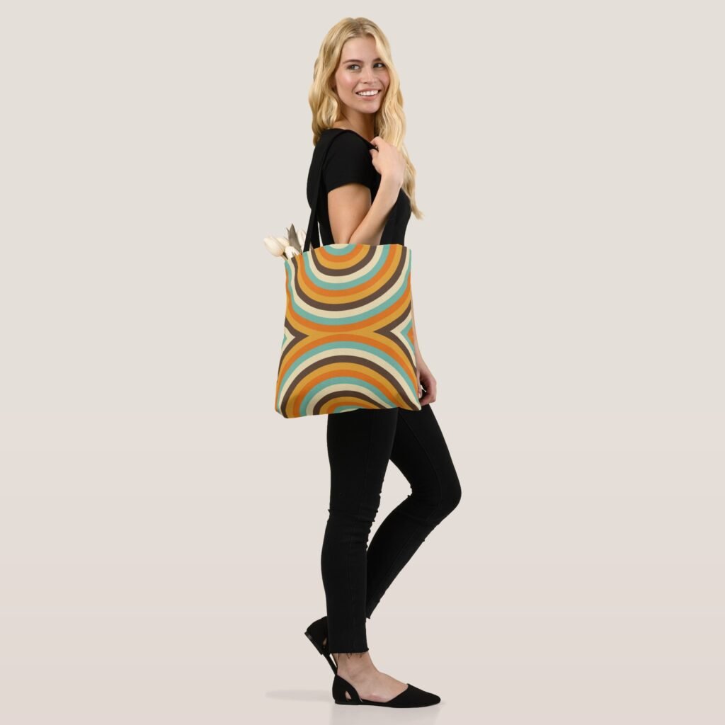Amber Arcs Tote Bag