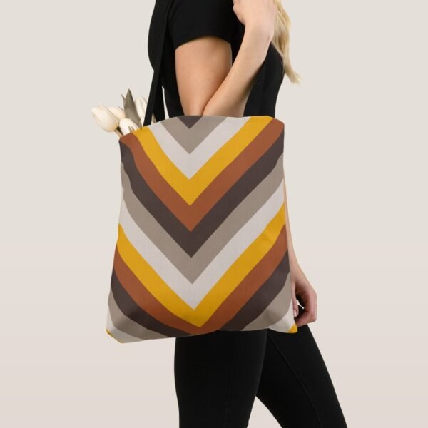 Amber Flame Chevron Tote Bag - Image 2
