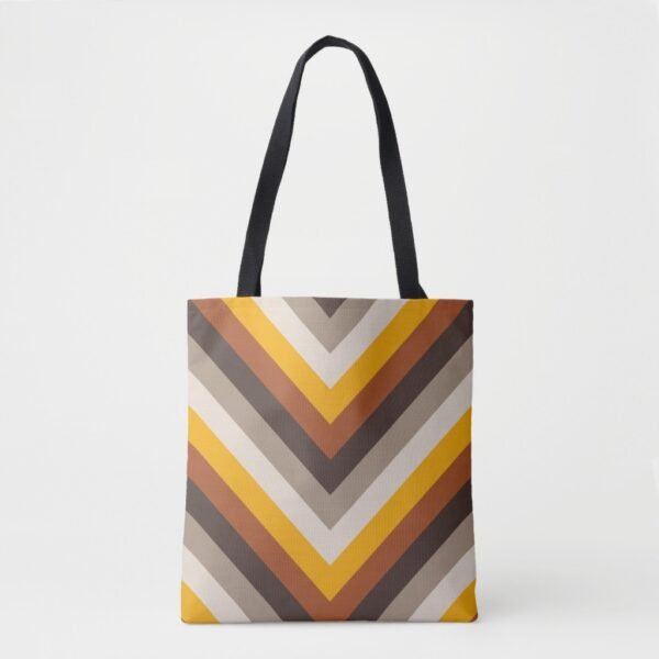 Amber Flame Chevron Tote Bag - Image 4