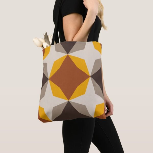 Amber Flame Diamond Motif Tote Bag - Image 4
