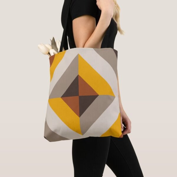 Amber Flame Pyramid Tote Bag - Image 2