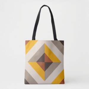 Amber Flame Pyramid Tote Bag