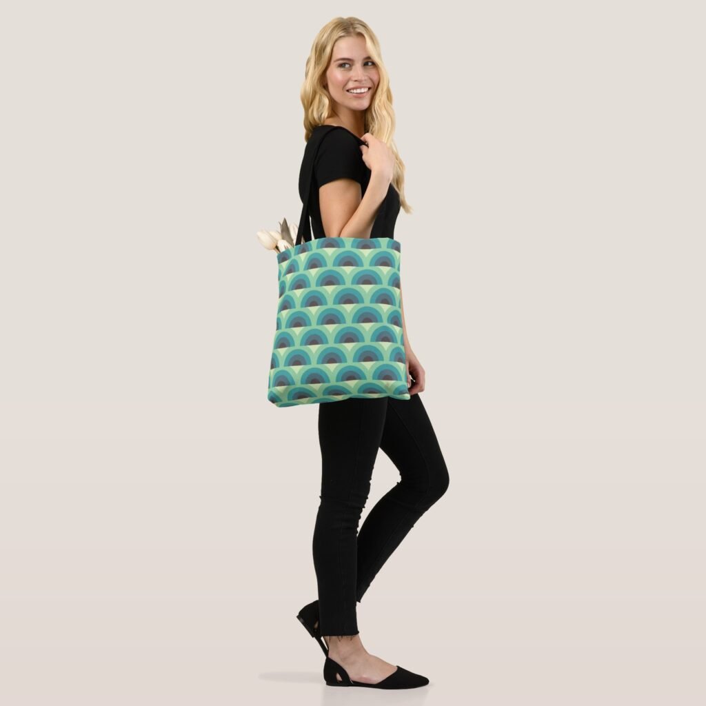 Aqua Arches Tote Bag