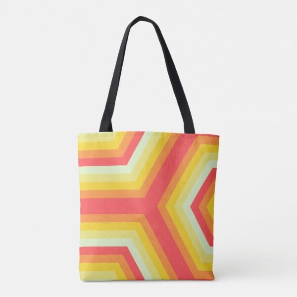 Arrow wave Retro Tote Bag - Image 3