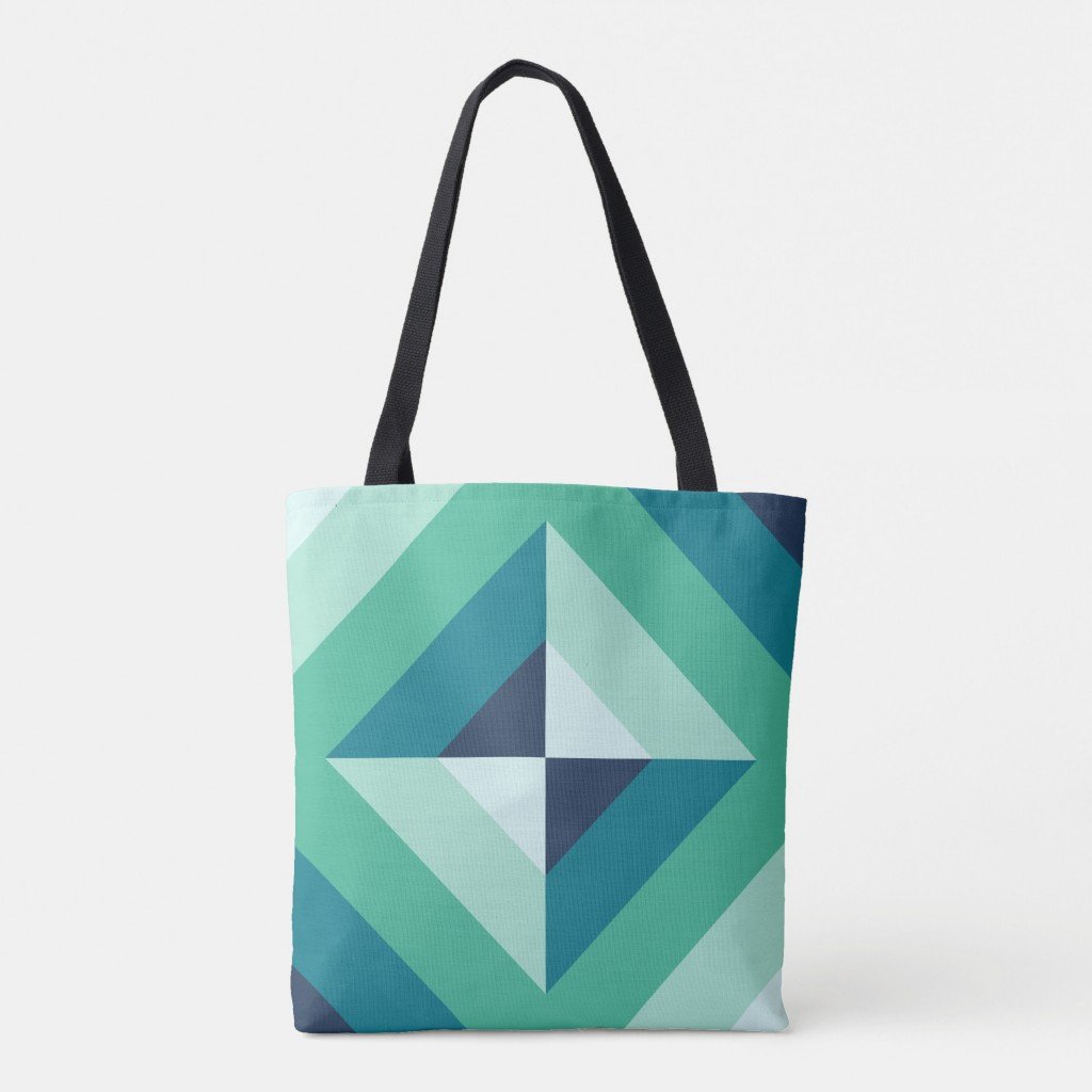 Aurora Mist Pyramid Tote Bag - Image 4