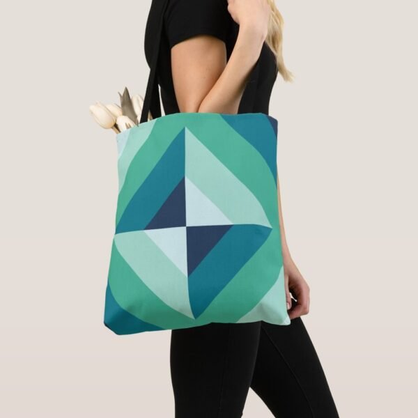 Aurora Mist Pyramid Tote Bag - Image 3