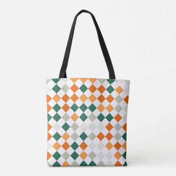 Autumn Groove Harlequin Tote Bag - Image 2