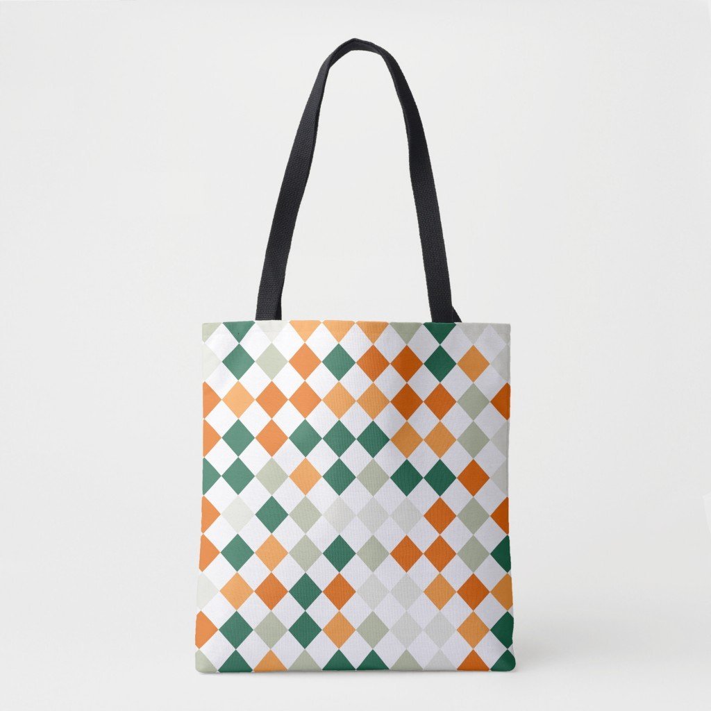 Autumn Groove Harlequin Tote Bag - Image 3