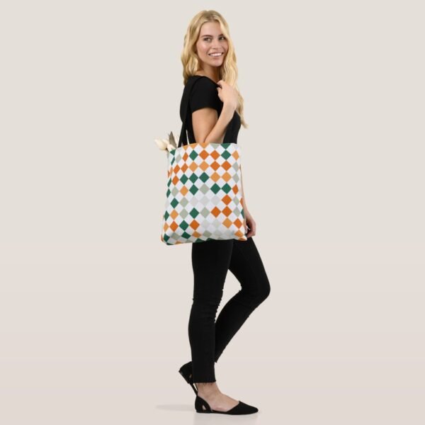 Autumn Groove Harlequin Tote Bag - Image 4