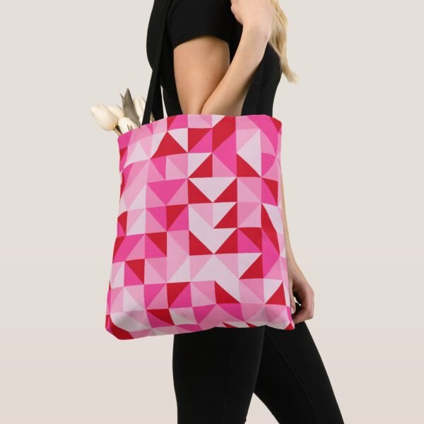 Blooming Chevrons Mosaic Tote Bag - Image 4