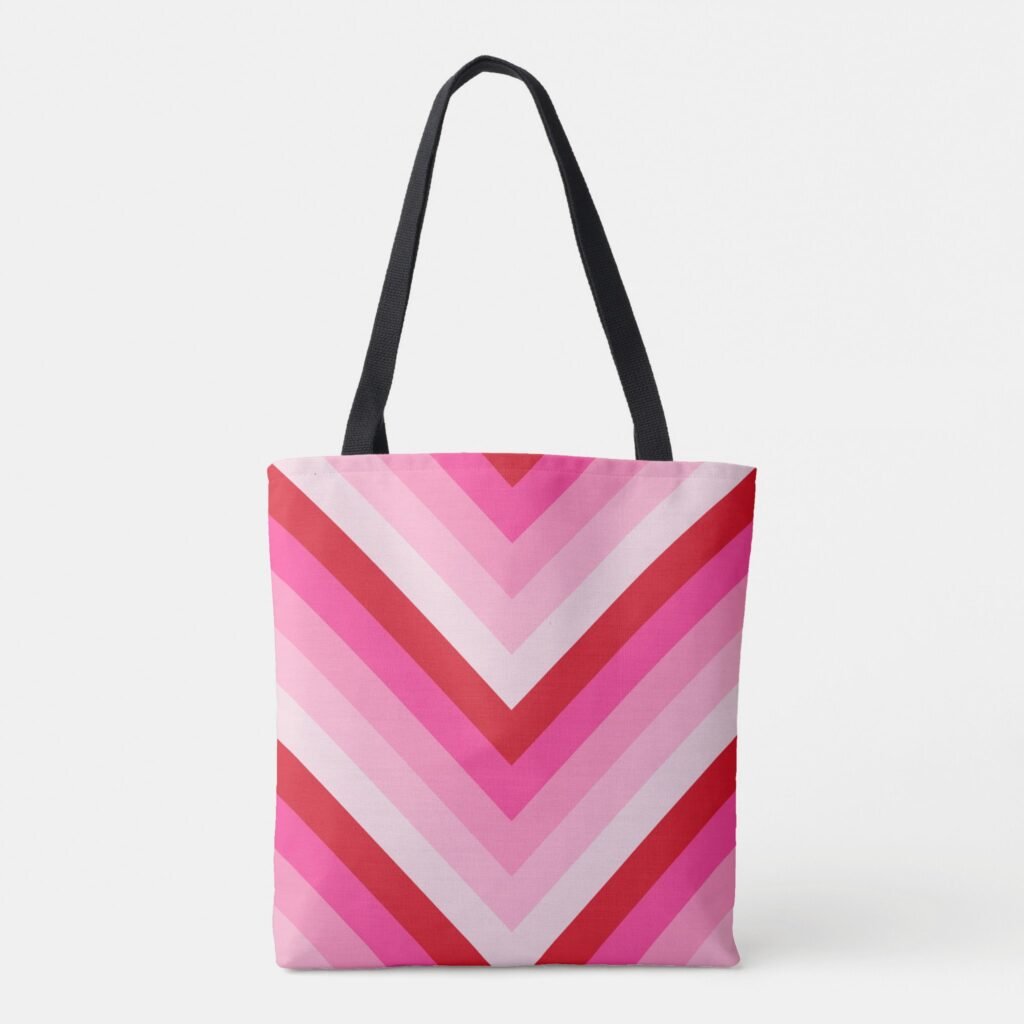 Blush Rush Chevron Tote Bag