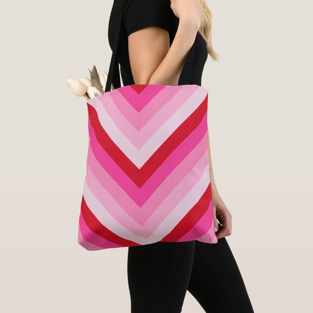 Blush Rush Chevron Tote Bag