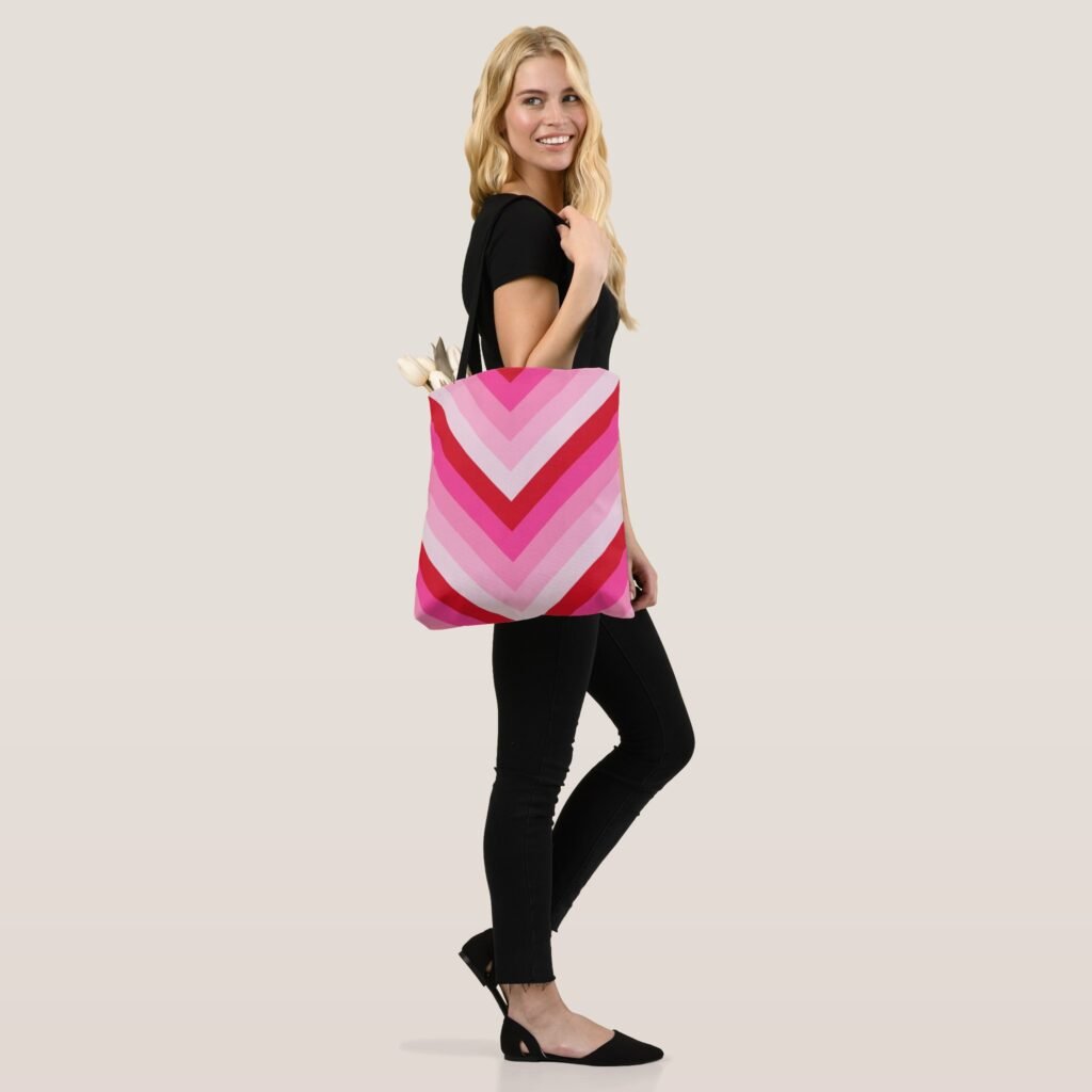 Blush Rush Chevron Tote Bag