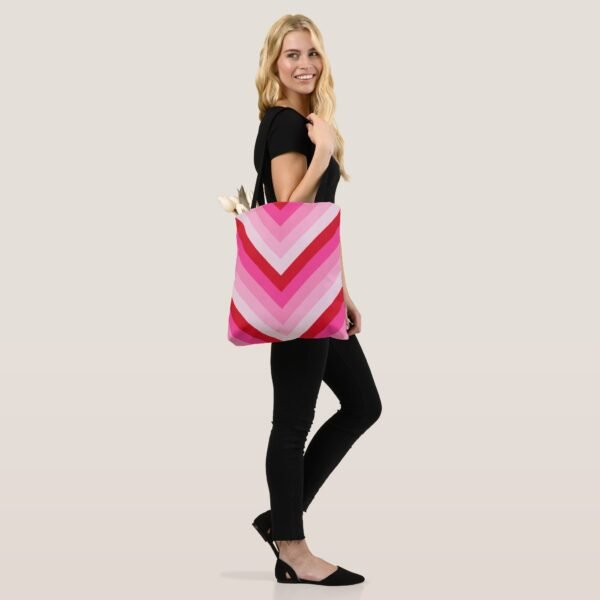 Blush Rush Chevron Tote Bag - Image 4
