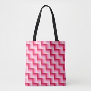 Blushing ZigZag Mosaic Tote Bag