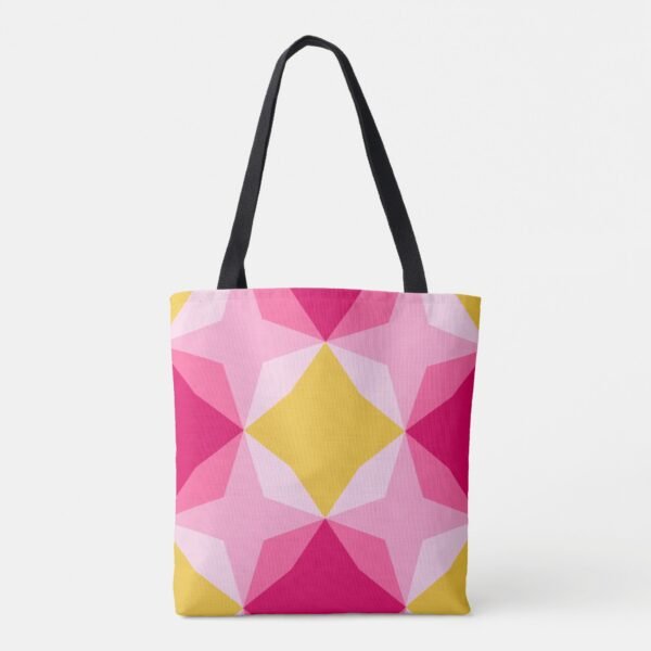 Bubblegum Diamond Motif Tote Bag - Image 5
