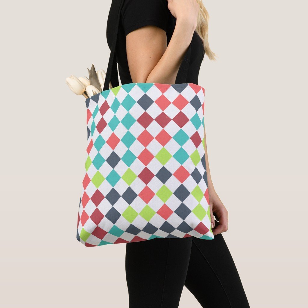 Cheer Up Harlequin Tote Bag - Image 1