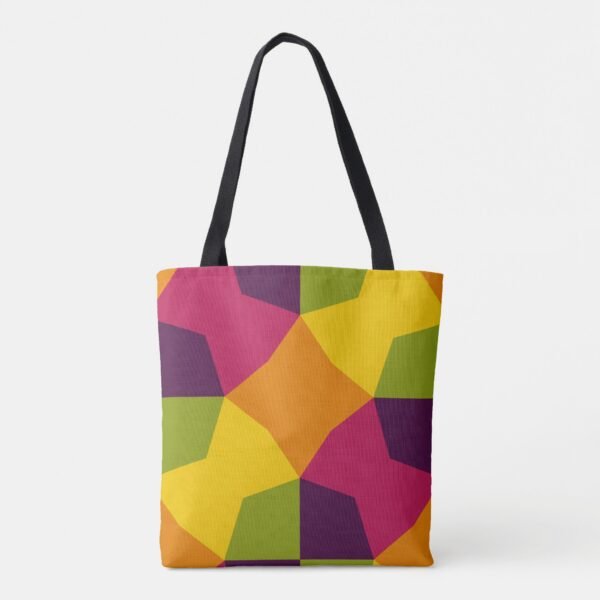 Chromatic Orbit Grid Tote Bag - Image 2