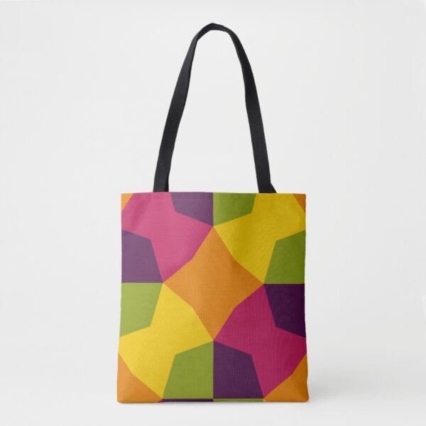 Chromatic Orbit Grid Tote Bag