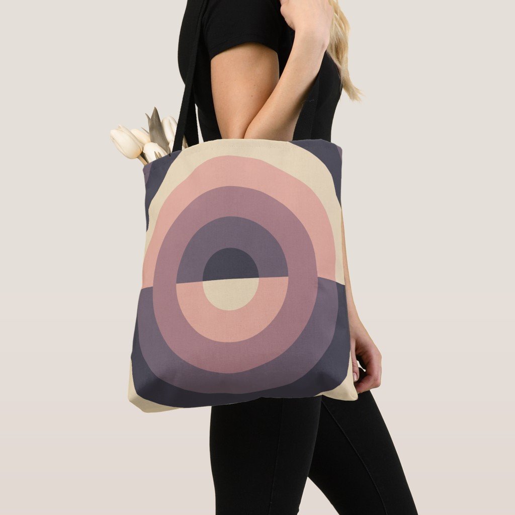 Coffee Cream Orbit Tote Bag - Image 3