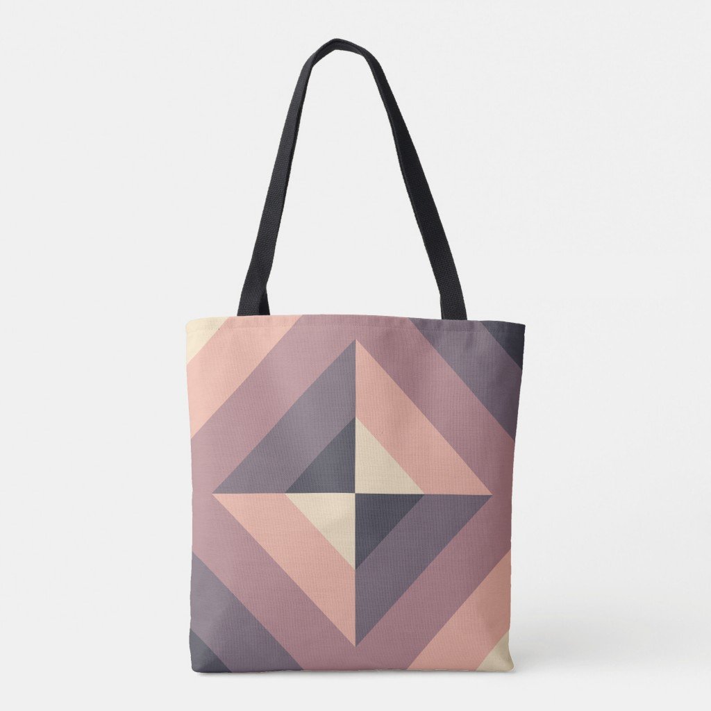 Coffee Cream Pyramid Tote Bag - Image 3