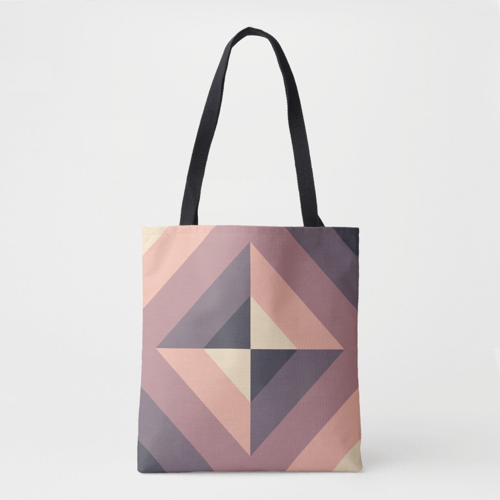 Coffee Cream Pyramid Tote Bag - Image 1