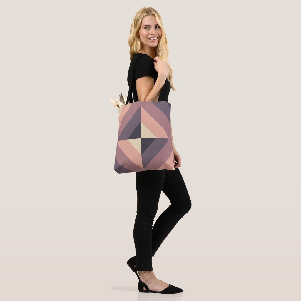 Coffee Cream Pyramid Tote Bag - Image 2