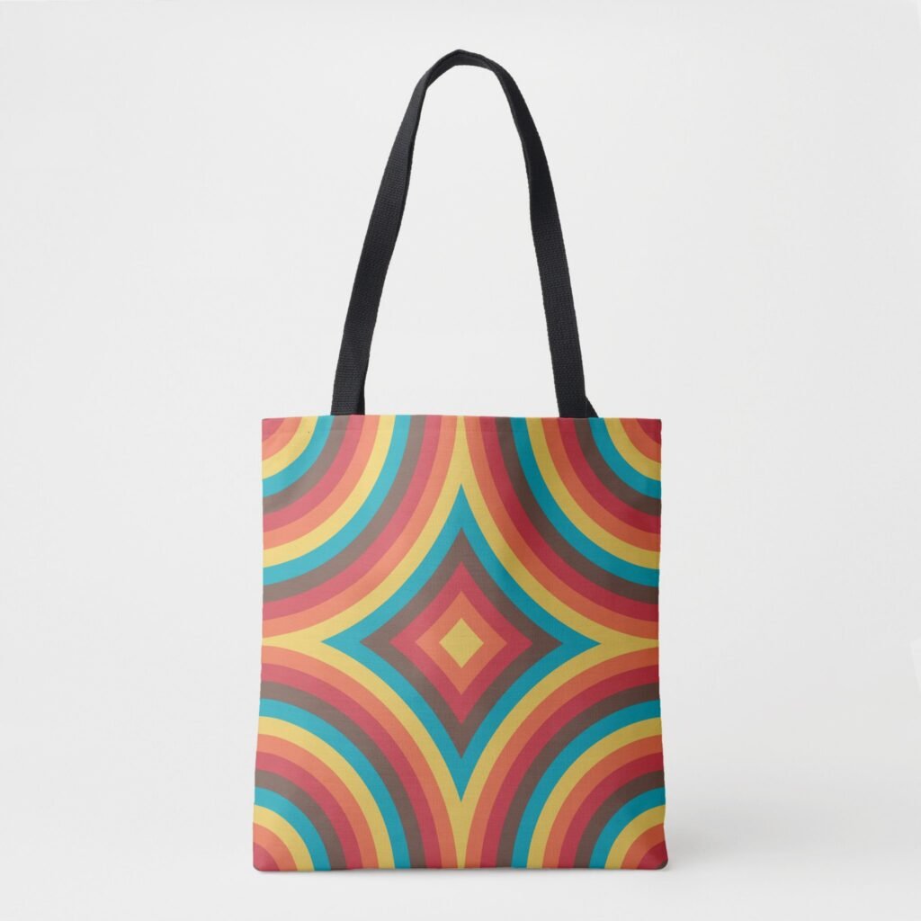 Cosmic Vibes Pattern Tote Bag