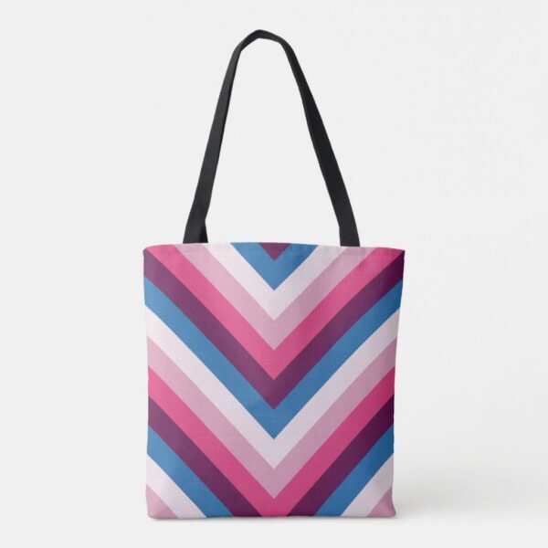 Deep Wine Chevron Tote Bag - Image 3