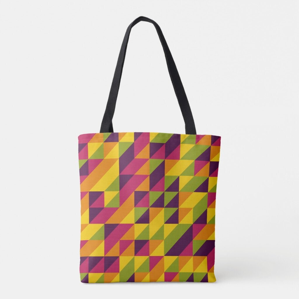 Diagonal Groove Mosaic Tote Bag