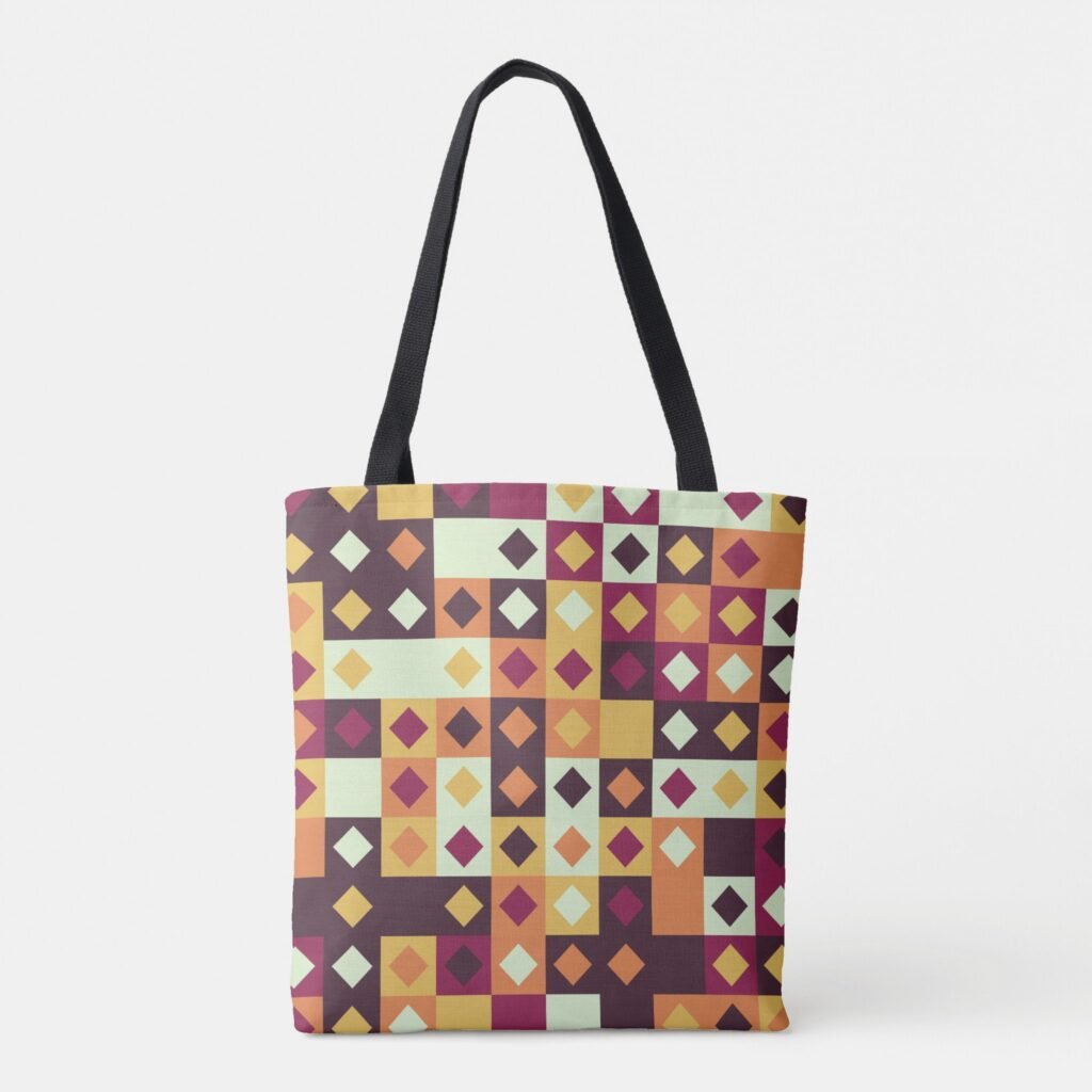 Diamond Pulse Mosaic Tote Bag