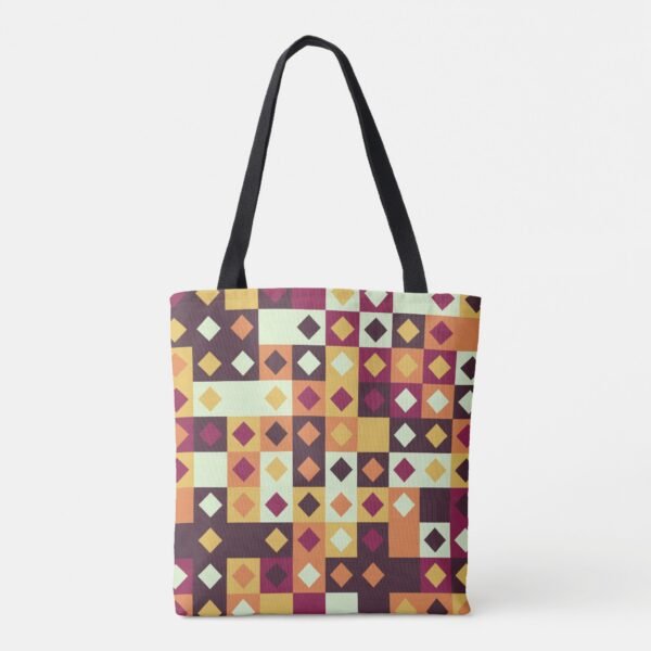 Diamond Pulse Mosaic Tote Bag - Image 3