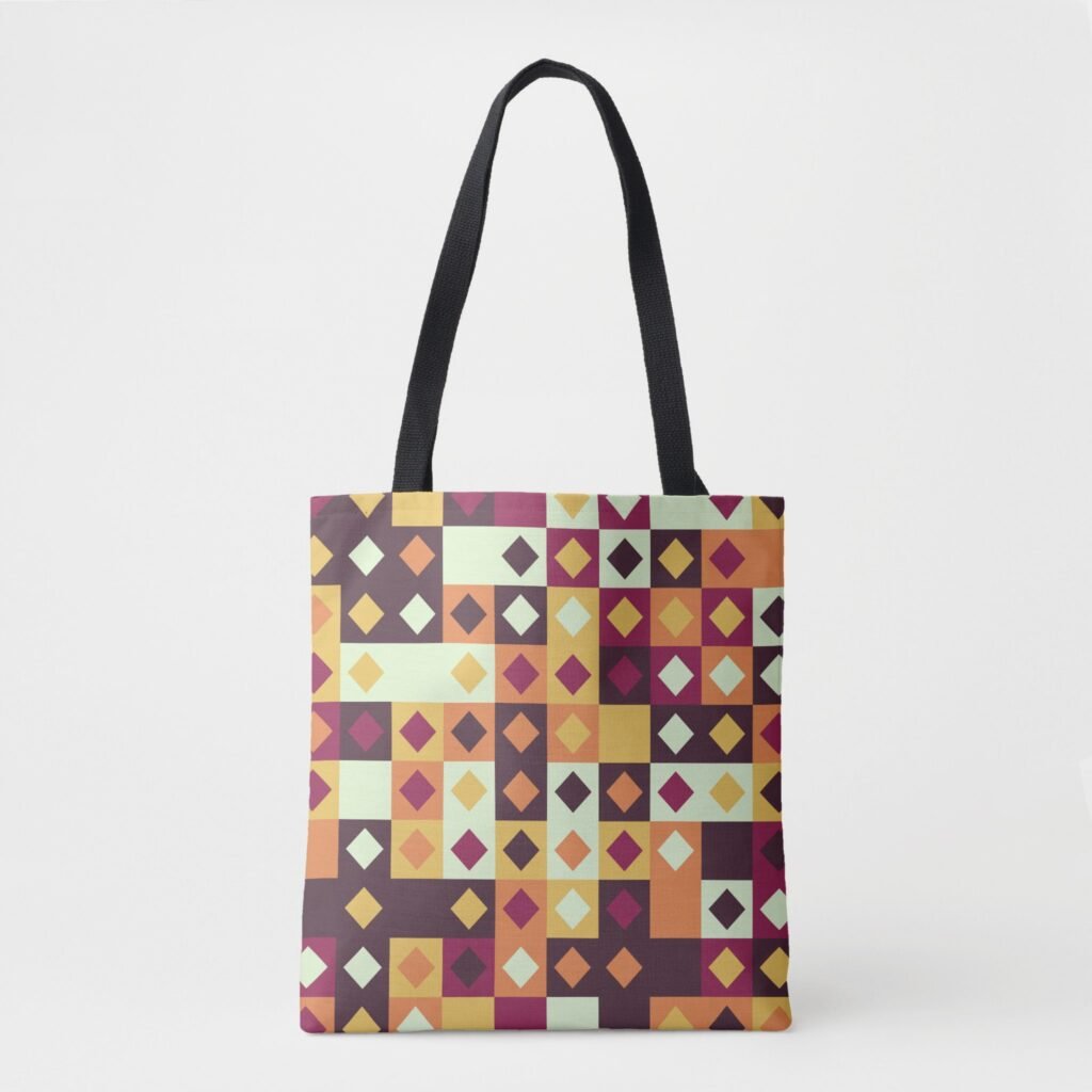 Diamond Pulse Mosaic Tote Bag