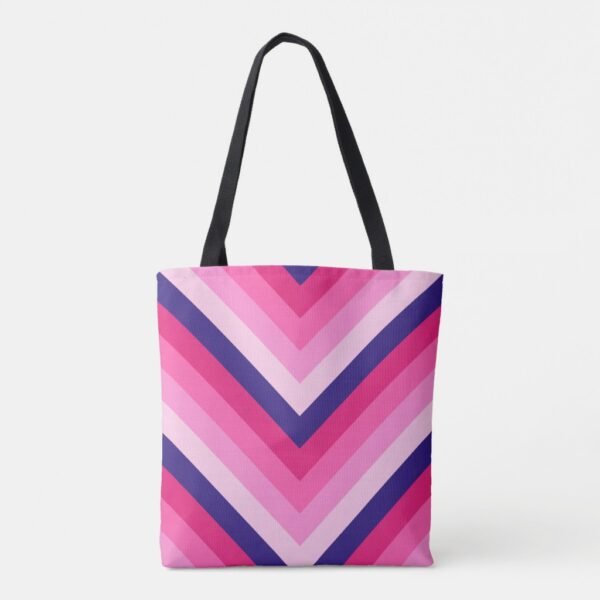 Electric Berries Chevron Tote Bag - Image 3