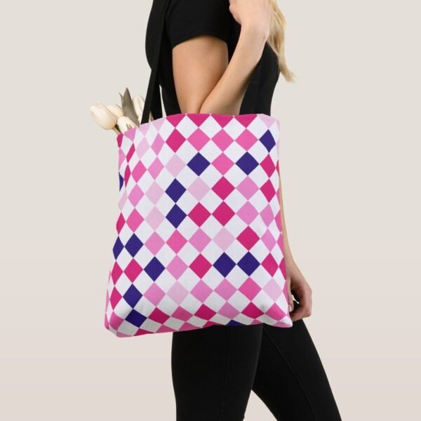 Electric Berries Harlequin Tote Bag