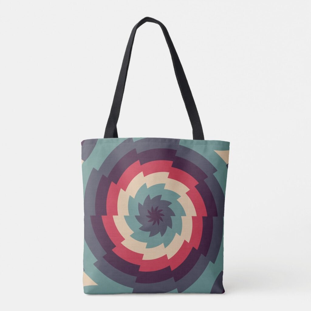 Electric Vortex Kaleidoscope Tote Bag