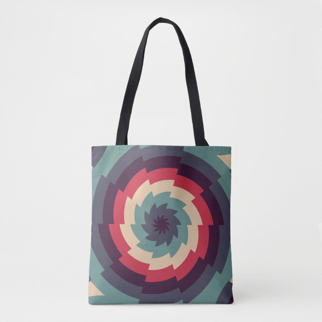 Electric Vortex Kaleidoscope Tote Bag