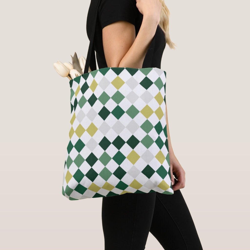 Emerald Harmony Diamonds Tote Bag