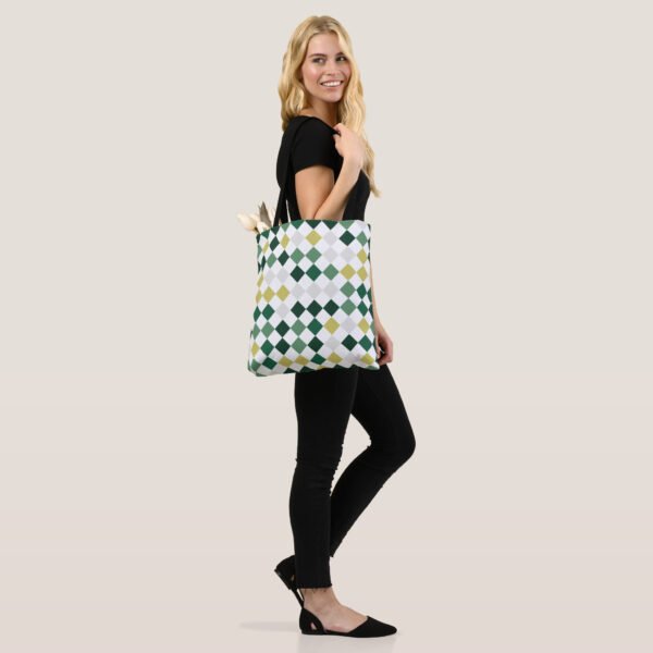 Emerald Harmony Diamonds Tote Bag - Image 3