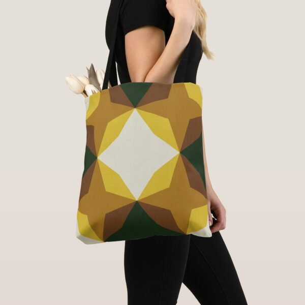Forest Bark Diamond Motif Tote Bag - Image 4