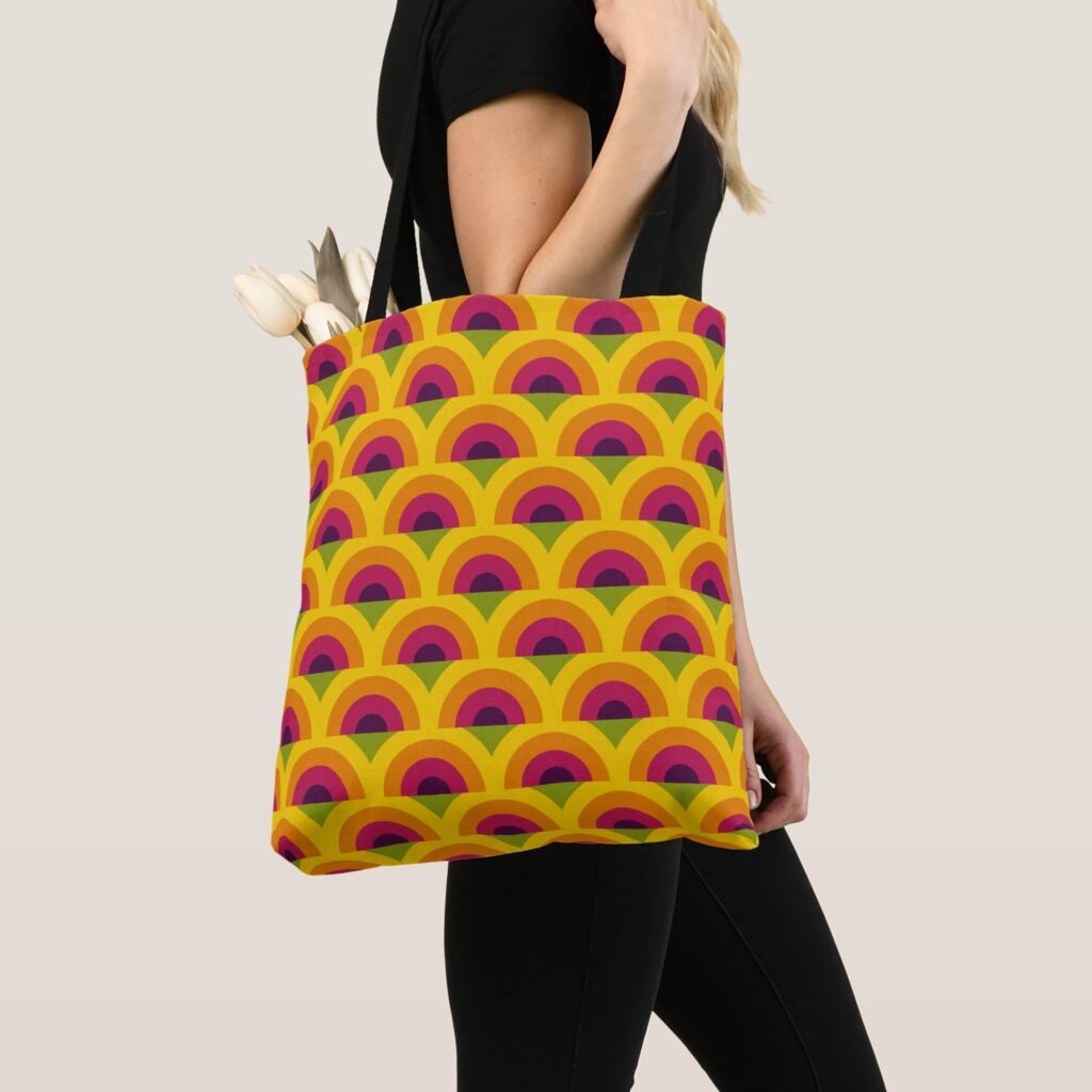 Golden Radiance Mosaic Tote Bag