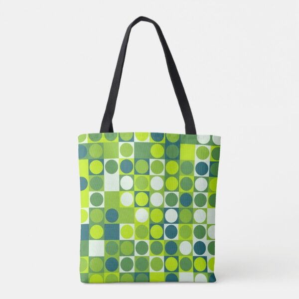 Green Groove Polka Mosaic Tote Bag - Image 4
