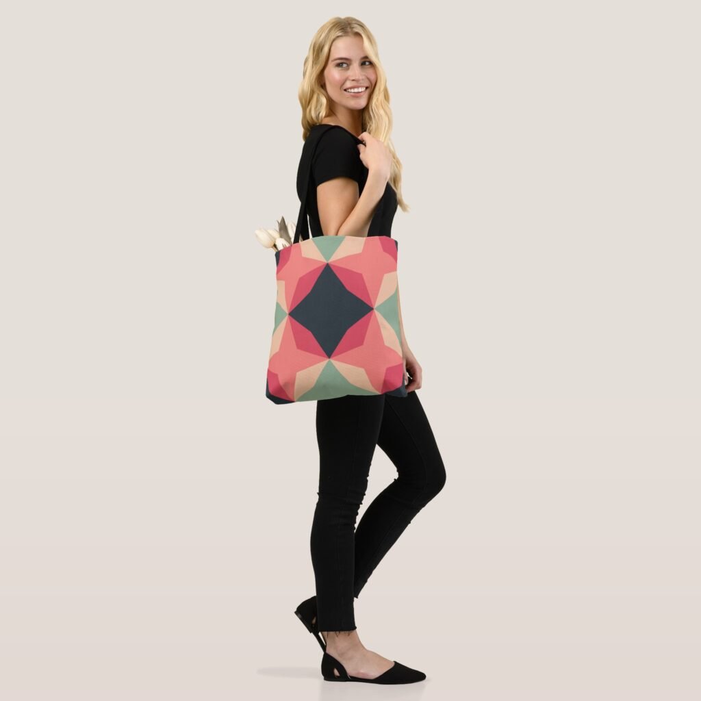 High Energy Diamond Motif Tote Bag