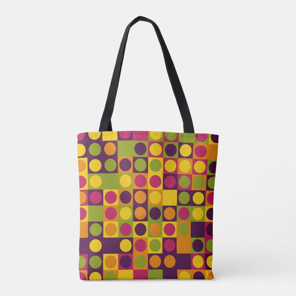 Jitterbug Dotscape Tote Bag