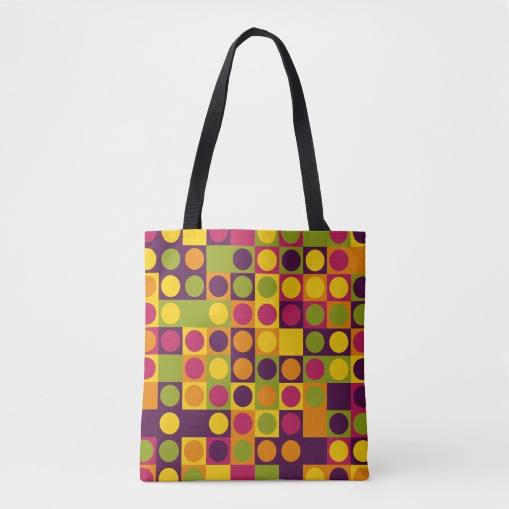 Jitterbug Dotscape Tote Bag
