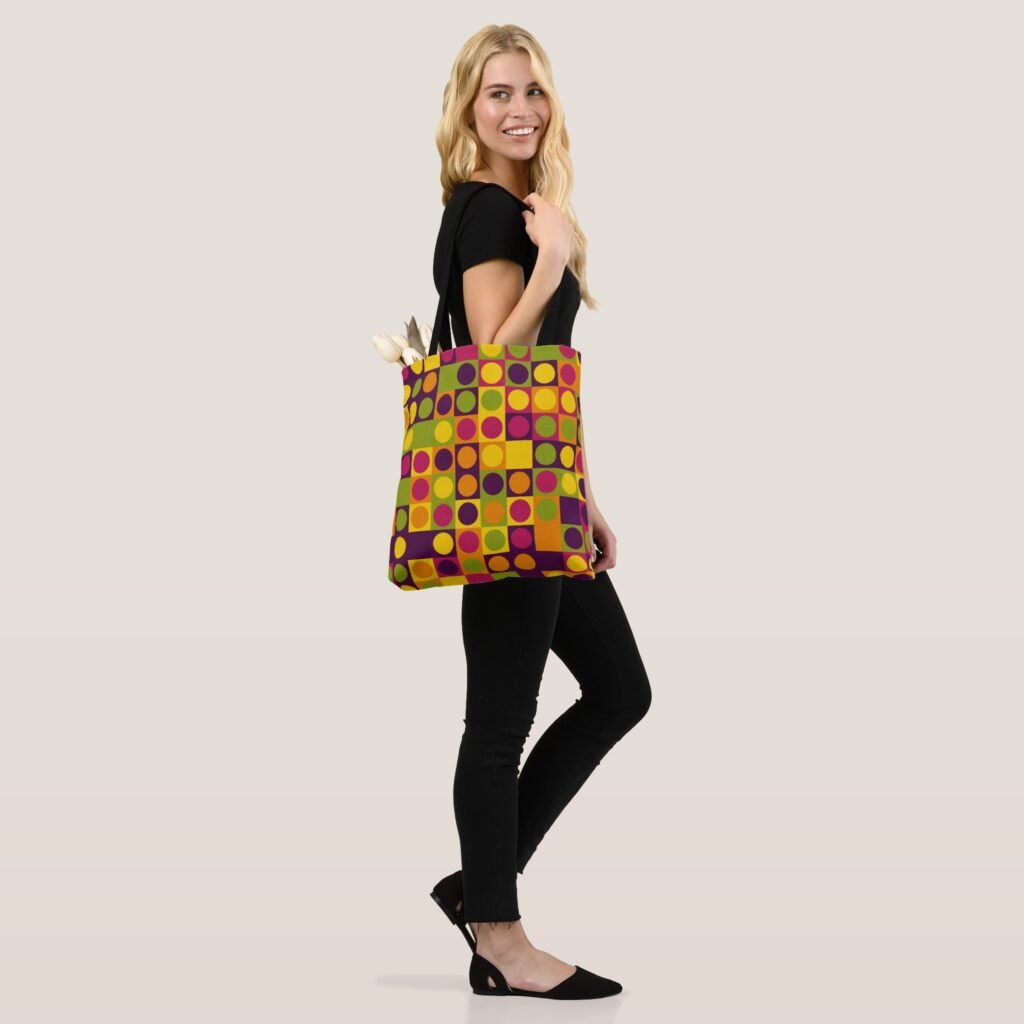 Jitterbug Dotscape Tote Bag