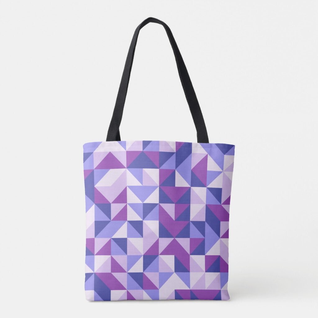 Lavender Chevrons Shuffle Tote Bag